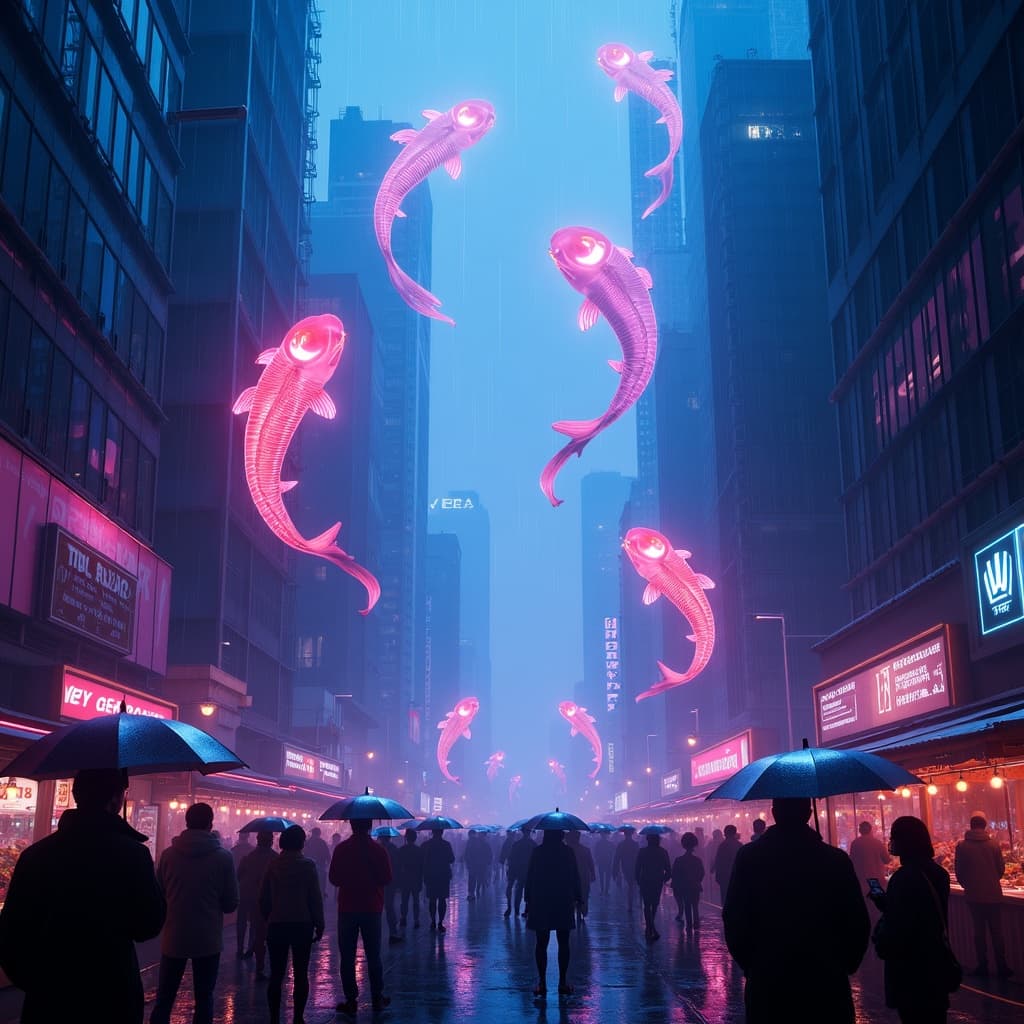 Flux Dev - Cyberpunk cityscape