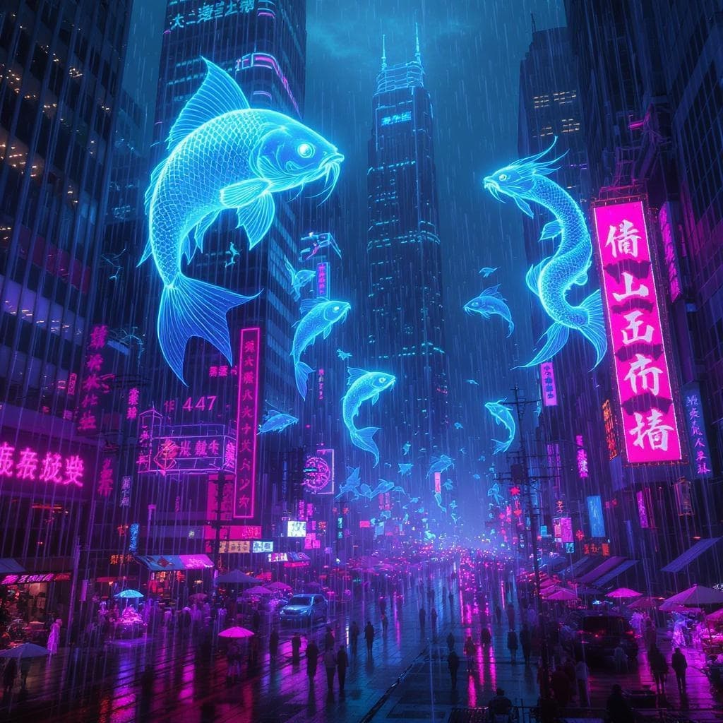 Flux Kontext - Cyberpunk cityscape