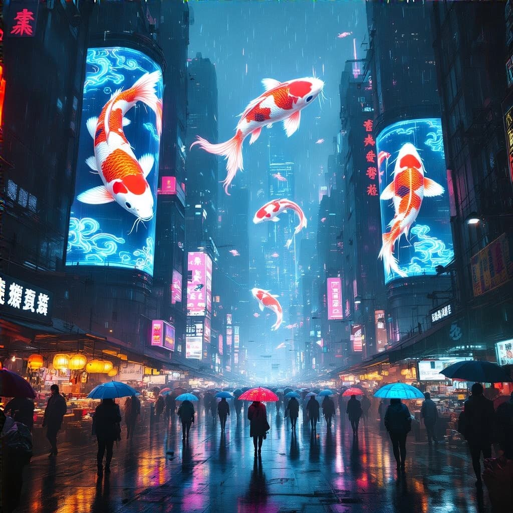 Hi-Dream - Cyberpunk cityscape