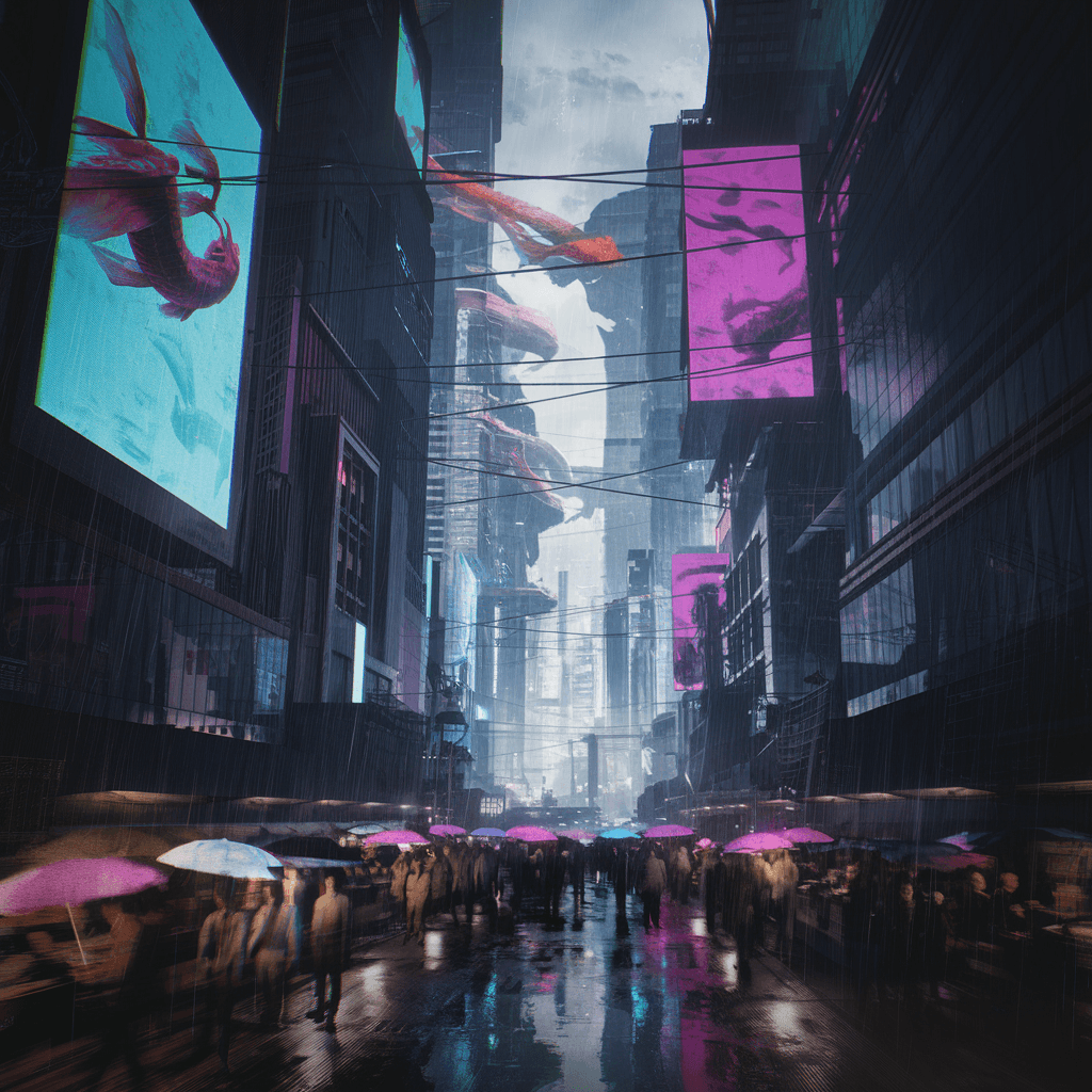 Ideogram v2 - Cyberpunk cityscape